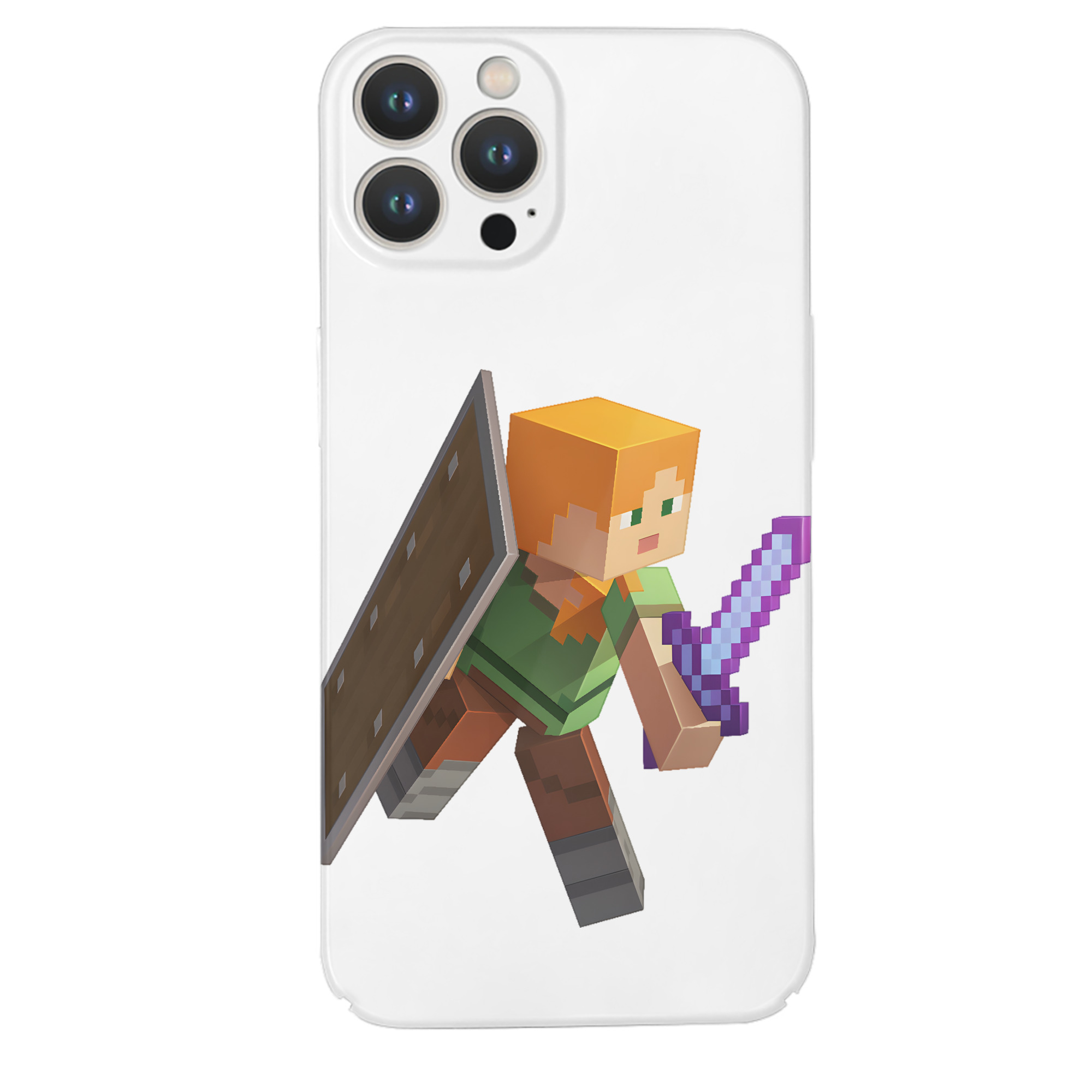（画像用） マインクラフト ブロックの世界 Minecraft MC Block world 【iPhone 14シリーズ対応】ハードケース